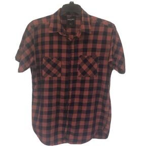 Hawks Bay Cotton Blend XL Short Sleeve Plaid Shirt